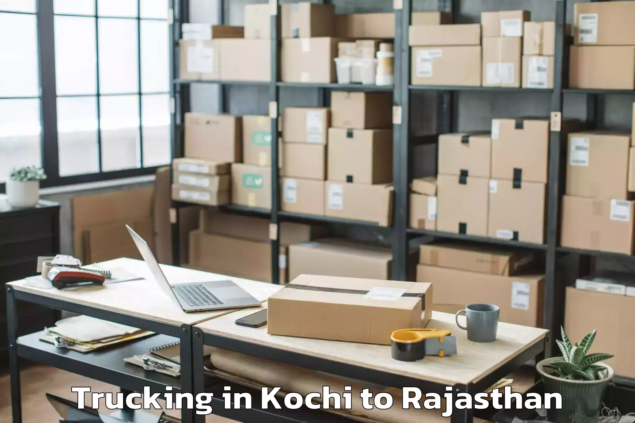 Comprehensive Kochi to Opjs University Churu Trucking